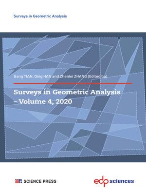 cover image of Surveys in Geometric Analysis – Volume 4, 2020